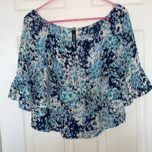 Design lab sheer floral top